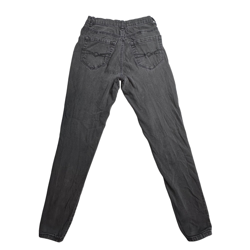 Mudd FLX Stretch Skinny Jeans Womens 5 Charcoal Wash Black Denim Leggings